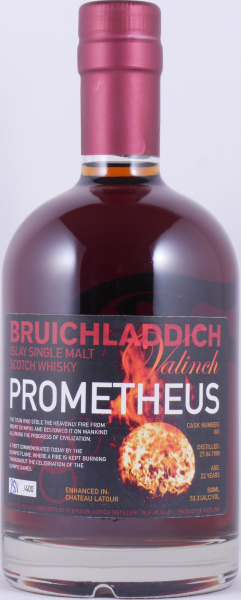 Bruichladdich 1990 22 Years Bourbon/Château Latour French Oak Cask No. 001 Valinch Prometheus Islay Single Malt Scotch Whisky 53.3%