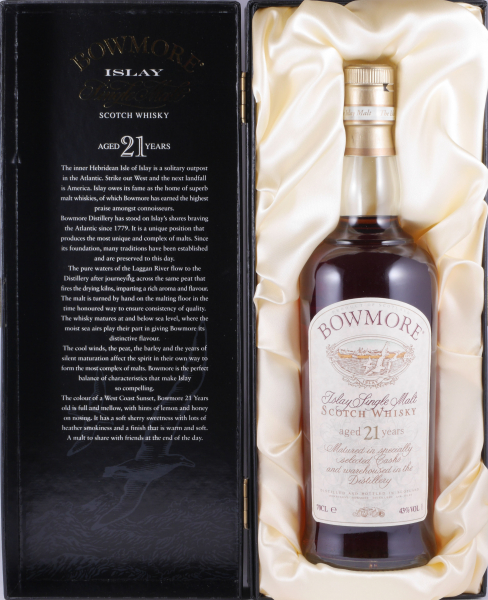 Bowmore 21 Years Specially Selected Casks White Stripe Capsule Islay Single Malt Scotch Whisky 43,0%