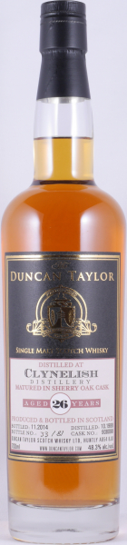 Clynelish 1988 26 Years Sherry Oak Cask No. 908098 Duncan Taylor Single Cask Collection Highland Single Malt Scotch Whisky 48.3%