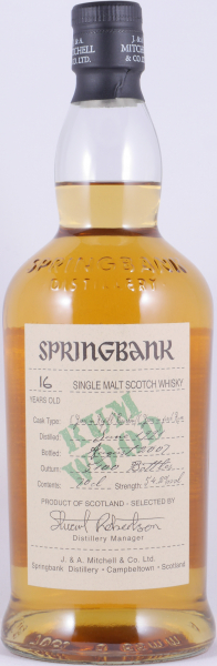 Springbank 1991 16 Years Rum Wood Limited Wood Expressions Campbeltown Single Malt Scotch Whisky Cask Strength 54,2%