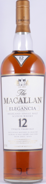 Macallan 12 Years Elegancia Sherry Oak Casks Highland Single Malt Scotch Whisky 40.0% 1.0L