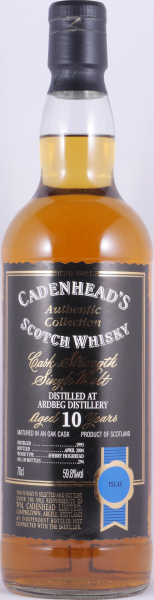 Ardbeg 1993 10 Years Sherry Hogshead Cadenheads Authentic Collection Islay Single Malt Scotch Whisky 59.8%