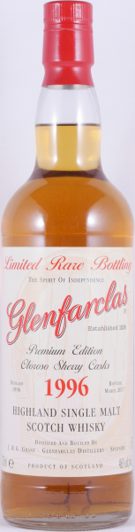 Glenfarclas 1996 20 Years Oloroso Sherry Casks Premium Edition Limited Rare Bottling Highland Single Malt Scotch Whisky 46,0%