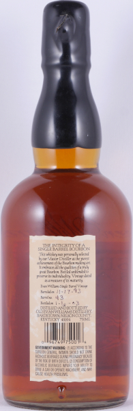 Evan Williams 1993 9 Years Single Barrel No. 43 Kentucky Straight Bourbon Whiskey 43,3%