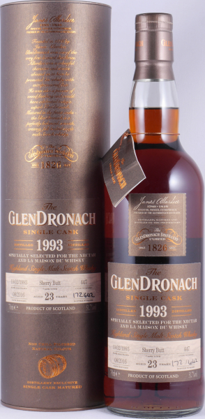 Glendronach 1993 23 Years Sherry Butt Cask No. 447 Highland Single Malt Scotch Whisky 51,7%
