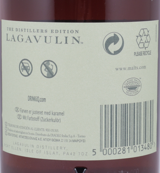 Lagavulin 1998 16 Years Distillers Edition 2014 Special Release lgv.4/503 Islay Single Malt Scotch Whisky 43,0%
