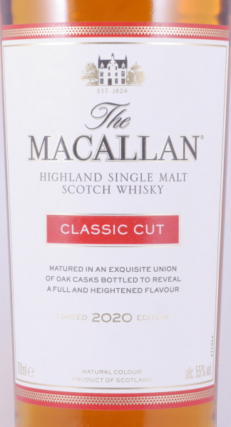 Macallan Classic Cut 2020 Sherry Oak and American Oak Bourbon Casks Highland Single Malt Scotch Whisky 55,0%