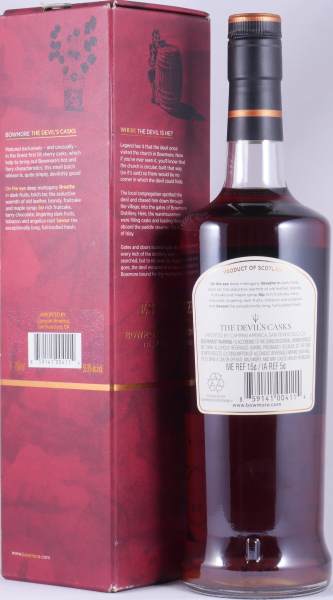 Bowmore The Devils Casks 1 10 Years First Fill Sherry Casks Small Batch Release Islay Single Malt Scotch Whisky 56.9%