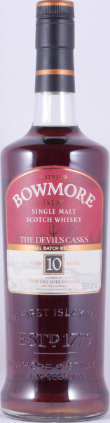 Bowmore The Devils Casks 1 10 Years First Fill Sherry Casks Small Batch Release Islay Single Malt Scotch Whisky 56.9%