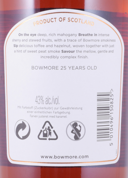Bowmore 25 Years Small Batch Release 2014 Islay Single Malt Scotch Whisky 43,0%