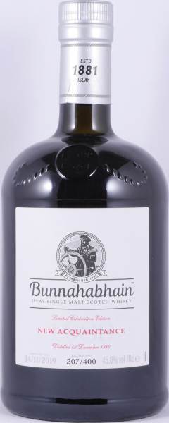 Bunnahabhain 1988 30 Years New Acquaintance Release 2019 French Oak Casks Distillery Exclusive Islay Single Malt Scotch Whisky 45,0%