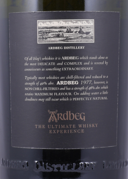Ardbeg 1977 Non Chill-Filtered Limited Edition Very Old Islay Single Malt Scotch Whisky 46,0%