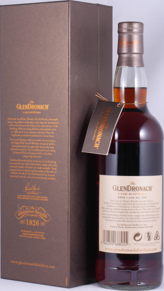 Glendronach 1992 26 Years Oloroso Sherry Butt Cask No. 221 Highland Single Malt Scotch Whisky 56.5%