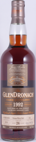 Glendronach 1992 26 Years Oloroso Sherry Butt Cask No. 221 Highland Single Malt Scotch Whisky 56.5%