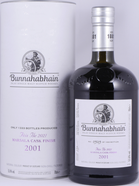 Bunnahabhain 2001 19 Years Marsala Cask Finish Feis Ile 2021 Limited Edition Islay Single Malt Scotch Whisky 53.6%