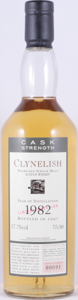 Clynelish 1982 15 Years Flora and Fauna Limited 1997 Bottling Highland Single Malt Scotch Whisky Cask Strength 57.7%