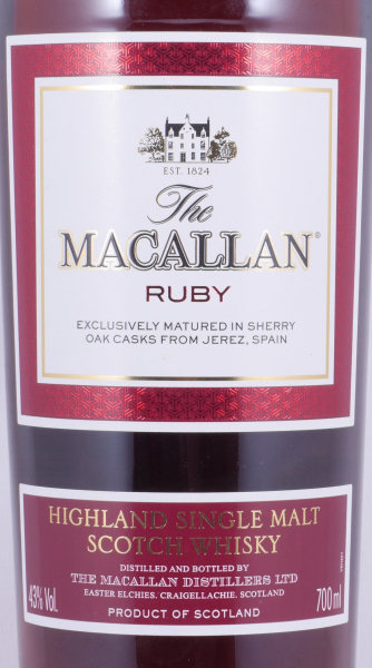 Macallan Ruby The 1824 Series Limited Edition Highland Single Malt Scotch Whisky 43.0%