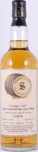 Longrow 1987 10 Years Oak Casks No. 149-151 Signatory Vintage Campbeltown Single Malt Scotch Whisky 43,0%