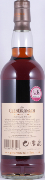 Glendronach 1992 22 Years Oloroso Sherry Butt Cask No. 199 Highland Single Malt Scotch Whisky 59,4%