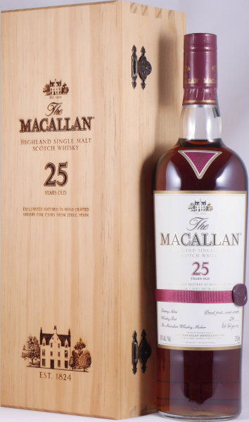 Macallan 25 Years Sherry Oak Casks Release 2014 Highland Single Malt Scotch Whisky 750ml Edrington NY 43,0%