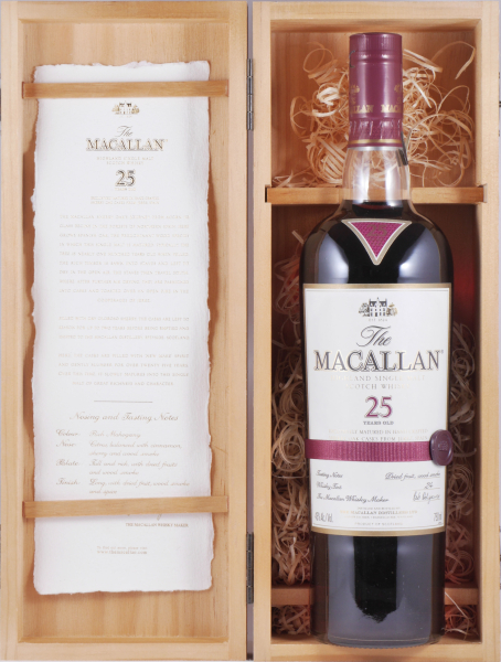 Macallan 25 Years Sherry Oak Casks Release 2014 Highland Single Malt Scotch Whisky 750ml Edrington NY 43,0%