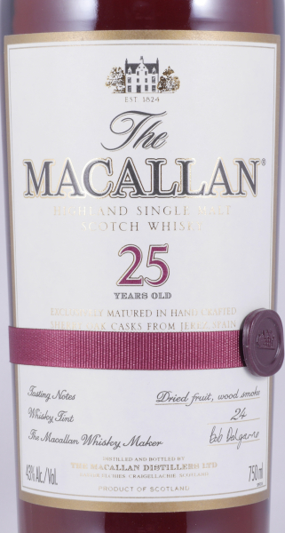 Macallan 25 Years Sherry Oak Casks Release 2014 Highland Single Malt Scotch Whisky 750ml Edrington NY 43,0%