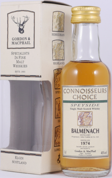 Balmenach 1974 25 Years Gordon und MacPhail Connoisseurs Choice Miniatur Speyside Single Malt Scotch Whisky 40,0%