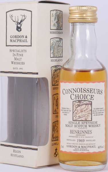 Benrinnes 1969 Gordon und MacPhail Connoisseurs Choice Miniatur Speyside Single Malt Scotch Whisky 40,0%