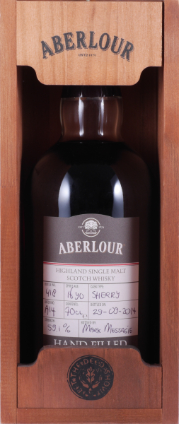 Aberlour 16 Years Sherry Casks Batch A14 Hand Filled Speyside Single Malt Scotch Whisky 59.1%