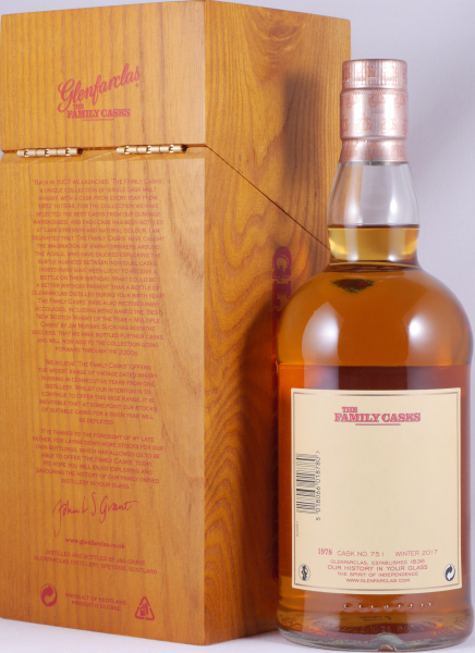 Glenfarclas 1978 39 Years The Family Casks Winter 2017 4th Fill Hogshead Cask No. 751 Highland Single Malt Scotch Whisky 41.1%