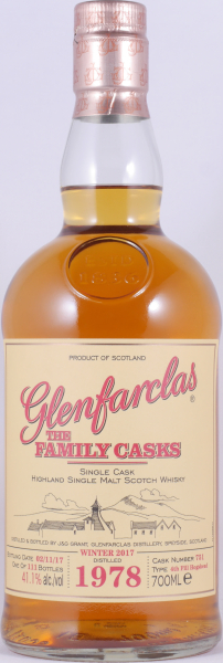 Glenfarclas 1978 39 Years The Family Casks Winter 2017 4th Fill Hogshead Cask No. 751 Highland Single Malt Scotch Whisky 41.1%