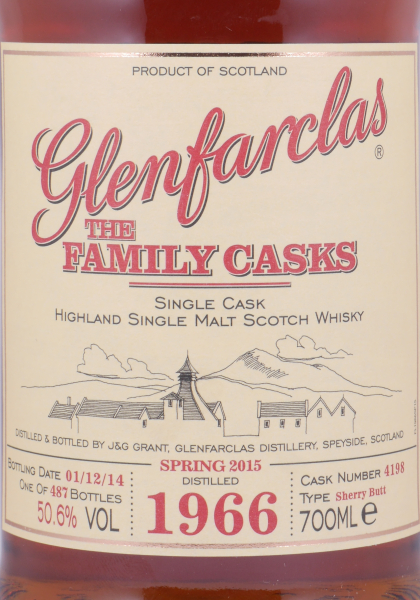 Glenfarclas 1966 48 Years The Family Casks Spring 2015 Sherry Butt Cask No. 4198 Highland Single Malt Scotch Whisky 50,6%