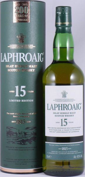 Laphroaig 15 Years 200th Anniversary of Laphroaig Limited Edition Islay Single Malt Scotch Whisky 43,0%
