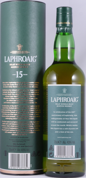 Laphroaig 15 Years 200th Anniversary of Laphroaig Limited Edition Islay Single Malt Scotch Whisky 43,0%