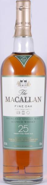 Macallan 25 Years Fine Oak Triple Cask Matured Bourbon und Sherry Oak Casks Highland Single Malt Scotch Whisky 43,0%