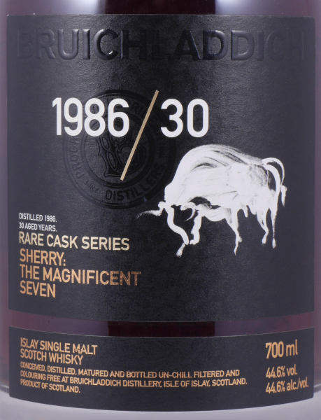 Bruichladdich 1986 30 Years Sherry Casks The Magnificent Seven Rare Cask Islay Single Malt Scotch Whisky 44,6%