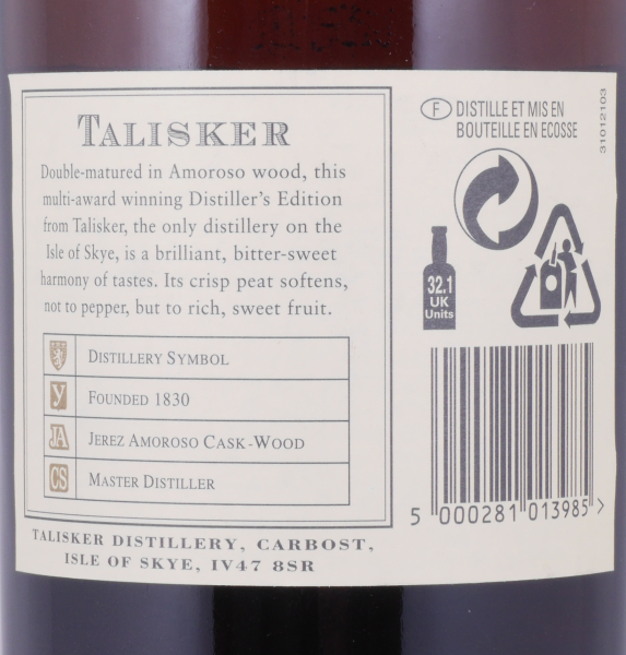 Talisker 1992 13 Years Distillers Edition 2005 Special Release TD-S:5HT Isle of Skye Single Malt Scotch Whisky 45.8%