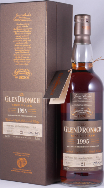 Glendronach 1995 21 Years Pedro Ximenez Sherry Puncheon No. 4418 Highland Single Malt Scotch Whisky 52,6%