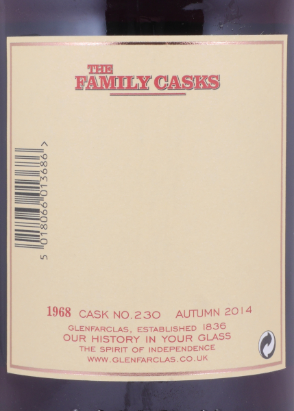 Glenfarclas 1968 46 Years Family Casks Autumn 2014 Sherry Butt No. 230 Highland Single Malt Scotch Whisky 55,6%