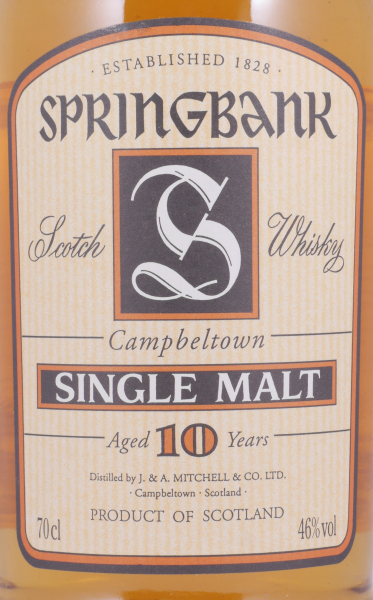 Springbank 10 Years Beige Label Release 2004 Campbeltown Single Malt Scotch Whisky 46,0%