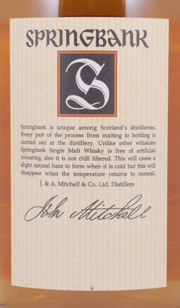 Springbank 10 Years Beige Label Release 2004 Campbeltown Single Malt Scotch Whisky 46,0%