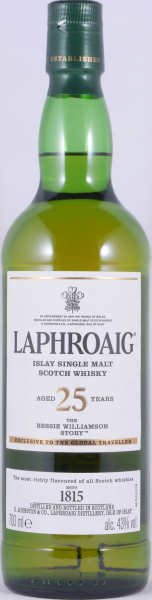 Laphroaig 25 Years The Bessie Williamson Story Limited 2019 Edition Islay Single Malt Scotch Whisky 43,0%