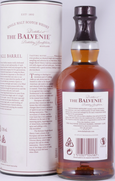 Balvenie 2005 15 Years Single Barrel European Oak Sherry Butt No. 17925 Highland Single Malt Scotch Whisky 47,8%