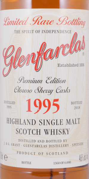 Glenfarclas 1995 22 Years Oloroso Sherry Casks Premium Edition Highland Single Malt Scotch Whisky 46.0%