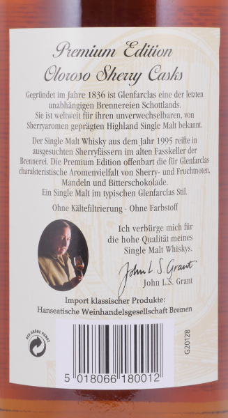 Glenfarclas 1995 22 Years Oloroso Sherry Casks Premium Edition Highland Single Malt Scotch Whisky 46.0%