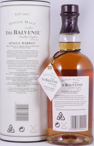 Balvenie 1974 25 Years Single Barrel Oak Cask No. 10140 Highland Single Malt Scotch Whisky 46,9%