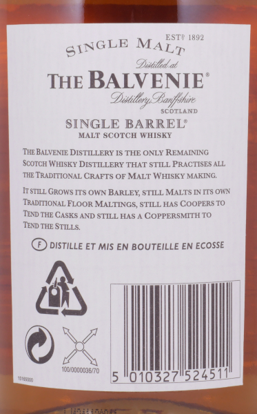 Balvenie 1974 25 Years Single Barrel Oak Cask No. 10140 Highland Single Malt Scotch Whisky 46,9%