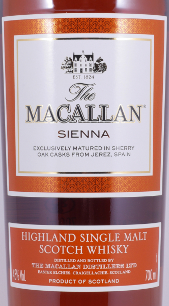 Macallan Sienna The 1824 Series Limited Edition Highland Single Malt Scotch Whisky 43.0%