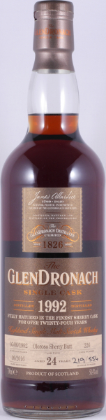 Glendronach 1992 24 Years Oloroso Sherry Butt No. 226 Highland Single Malt Scotch Whisky 58,4%
