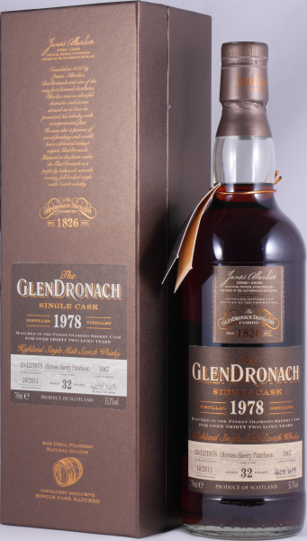 Glendronach 1978 32 Years Oloroso Sherry Puncheon No. 1067 Highland Single Malt Scotch Whisky 53,3%